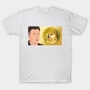 Doge and Elon cryptocurrency T-Shirt